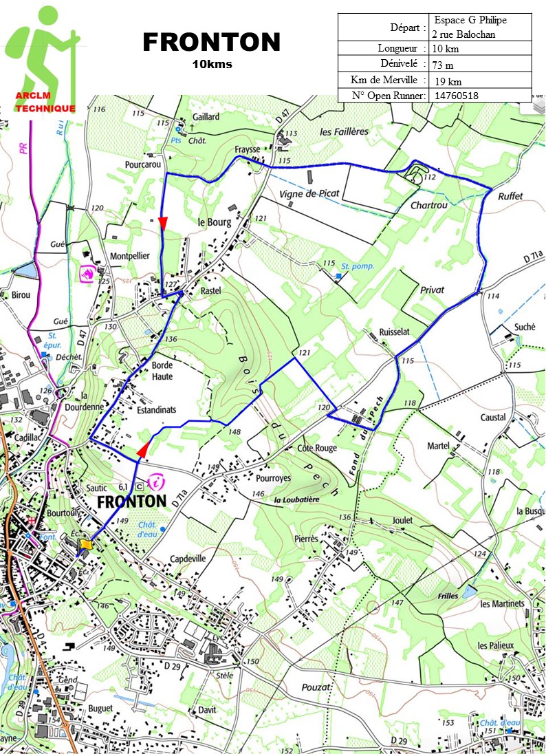 randonnée à Fronton